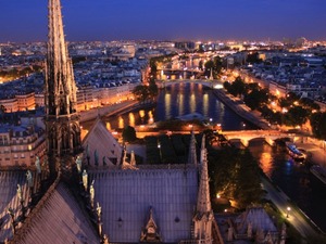 Paryż, Sekwana noca