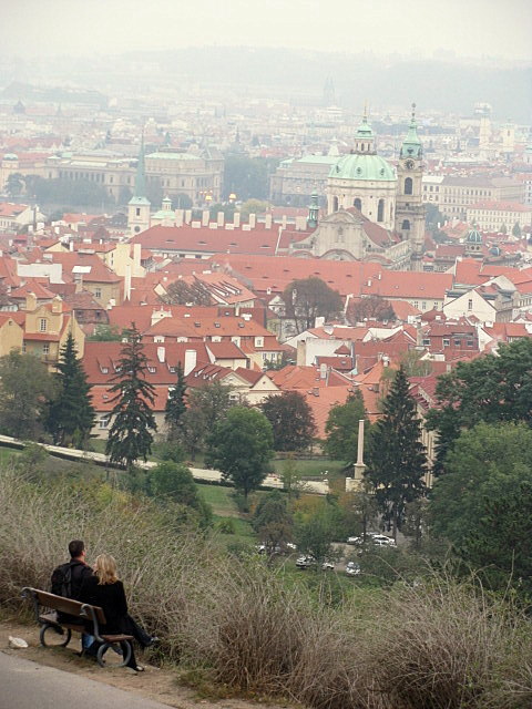 Praga  Czechy   widok na mala strane ze strahovskiego klasztoru
