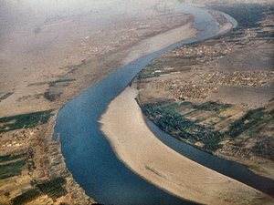 Meander Nilu koło Chartumu (Sudan).
