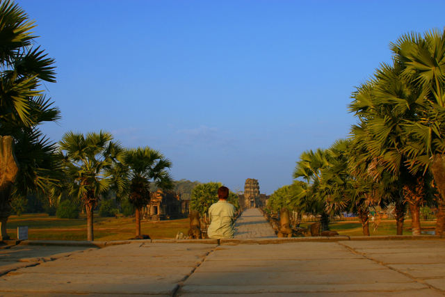 Zachód w Angkor Wat
