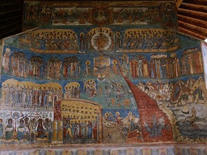 Voronet - malowana cerkiew - Sąd Ostateczny