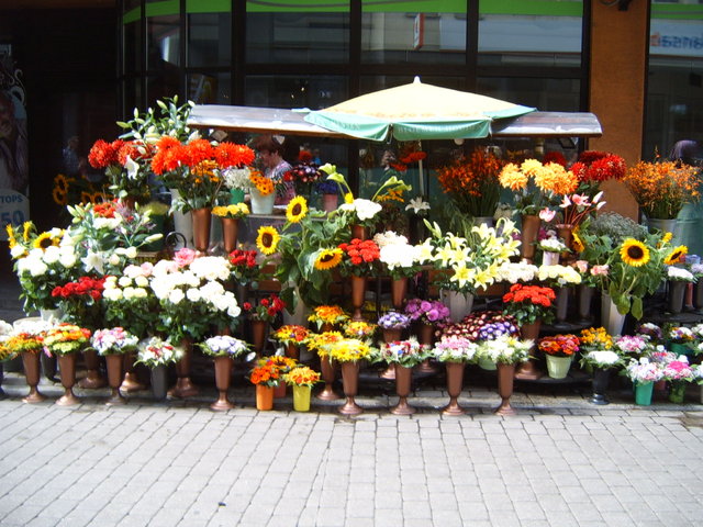 Ryga - uliczna kwiaciarnia 