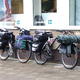 Nasze rowery przed informacją turystyczną w Mariehamn