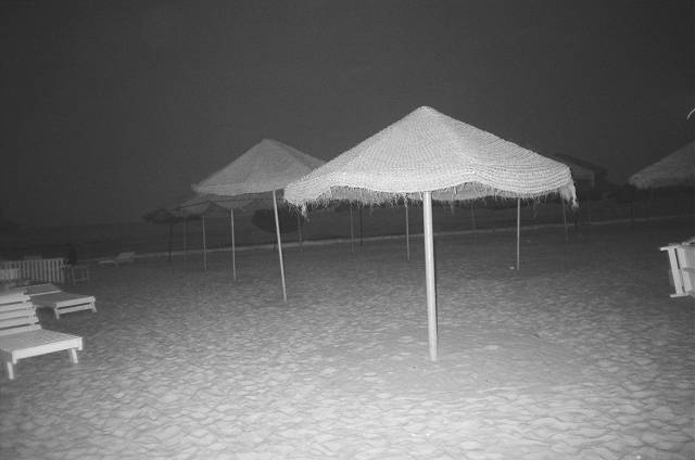 Sousse - plaża nocą