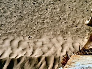 Sahara z kawałkiem  mojego  wielbłąda na dole  po  prawej