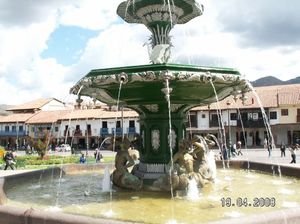 Fontanna w Cusco na Placu de Armas