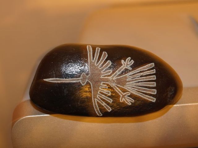Kamień z płaskowyżu Nasca z moim znakiem zodiaku - kondor