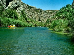 Preveli, Kreta,  wylot  rzeki płynącej w  wąwozie
