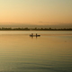 Rio Dulce wchód słońca, rybacy