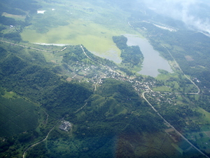 San Pedro Sula z samolotu