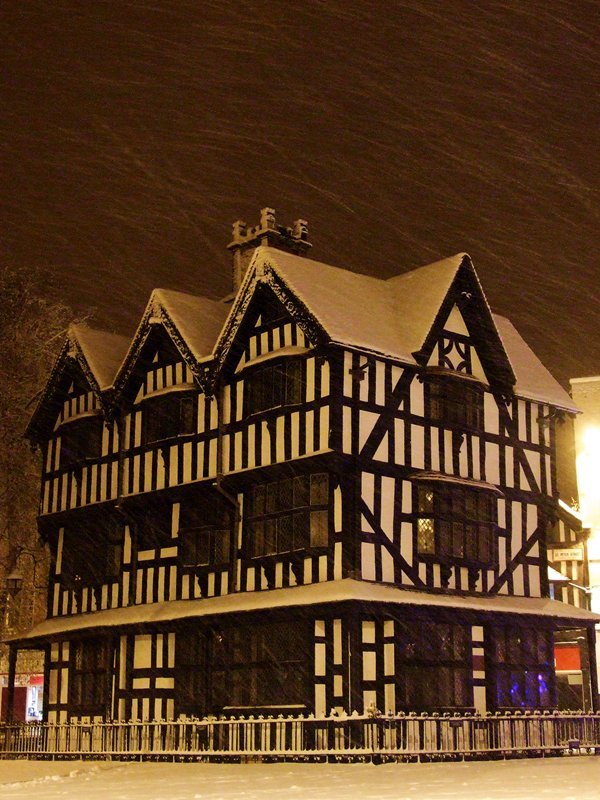 Hereford w śniegu