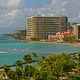 widok z Aston hotel na Waikiki beach