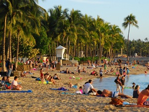 Waikiki beach, 1 stycznia