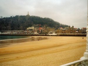 San Sebastian - La Concha - po  odpływie