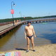 Ja na plaży nad jeziorem Necko w Augustowie.
