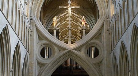 Wells katedra nożycowe luki przyporowe