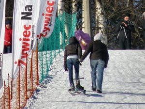 Sopot- zima 2010 - w  drodze  na  Łysą Górę