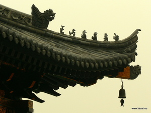 Xian - Wielka Pagoda ozdobny dach