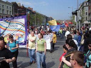 Dublin- O'Connel  street - demonstracja