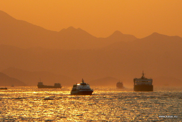 Hong Kong zachód słońca