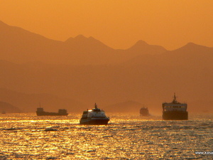 Hong Kong zachód słońca