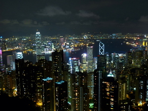 Hong Kong panorama z Wzgórza Wiktorii