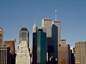 WTC i dolny Manhattan, widok z promenady na Brooklyn Heights