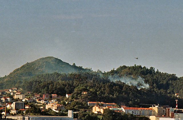 Vigo - pożar lasów