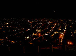 widok na Quito noca