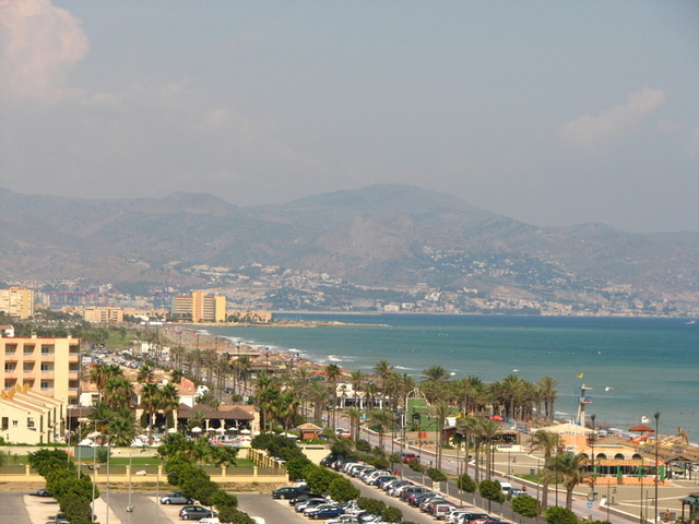 widok z hotelu w kierunku Malagi