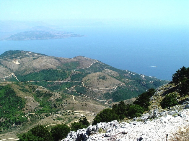 Korfu, widok z góry dech zapiera