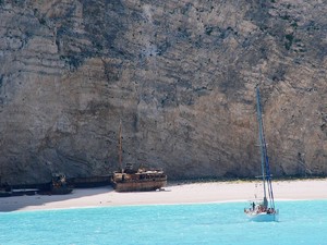 Zakynthos, plaża z wrakiem