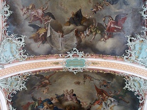 Sankt Gallen barokowe sklepienie nawy