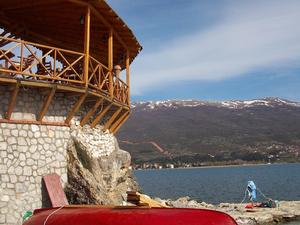 Ulubiona restauracja na Kaneo, Ohrid, Macedonia