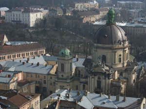 widok z wieży ratuszowej