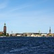 Sztokholm panorama miasta od strony jeziora Melar