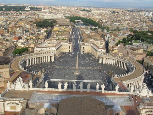 panorama Rzymu z kopuły Bazyliki Św.Piotra