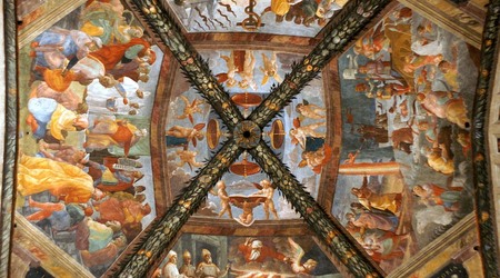 Arezzo freski starotestamentowe na sklepieniu katedry