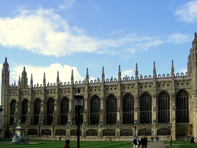 Cambridge widok Kings College Chapel