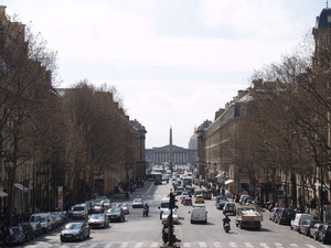 Kościół św. Magdaleny - widok na Plac Concorde