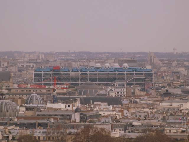 Widok z łuku - Centrum Pompidou