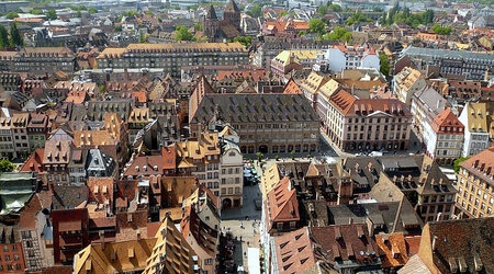 Strasbourg widok starówki z katedry