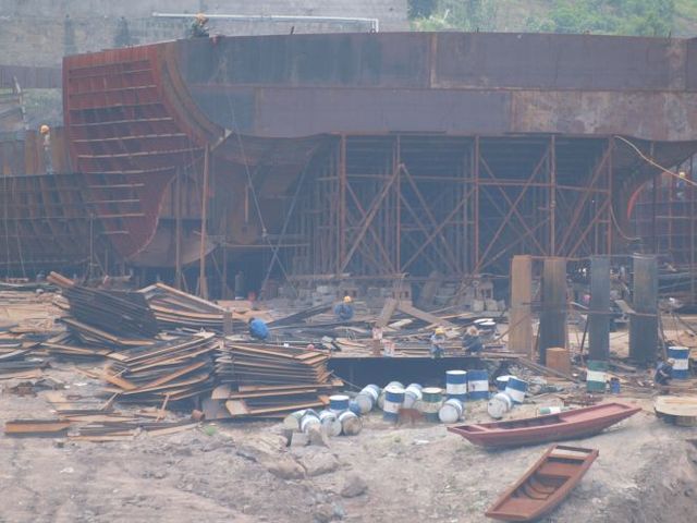 budowa statku nad Jangcy