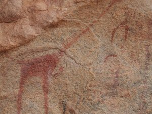 Prehistoryczne rysunki - żyrafa