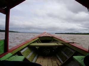 z lewej Rio Amazonas, z prawej Rio Ucayali za nami na Rio Marañon