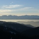 Wieczorne mgly nad Dolomitami