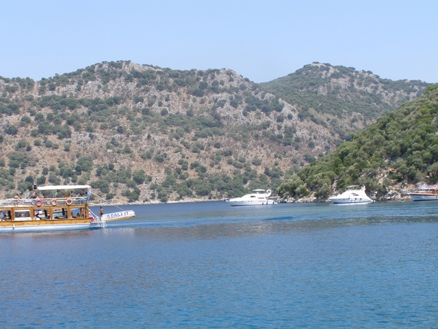 fotka z rejsu statkiem po okolicach Fethiye
