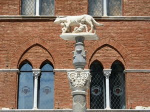 Wilczyca kapitolińska  w Sienie