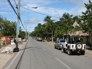Ulica oddzielająca hotel od morza - Isla Margarita