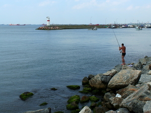 Stambul port wedkarz